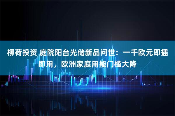 柳荷投资 庭院阳台光储新品问世：一千欧元即插即用，欧洲家庭用能门槛大降